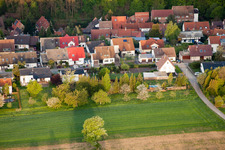 Drone image of District Grünwettersbach in Karlsruhe in the state Baden-Wuerttemberg, Germany