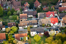 District Grünwettersbach in Karlsruhe in the state Baden-Wuerttemberg, Germany from the drone perspective