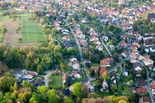 Oblique view of District Grünwettersbach in Karlsruhe in the state Baden-Wuerttemberg, Germany