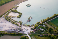 Epple quarry lake in Neuburg am Rhein in the state Rhineland-Palatinate, Germany