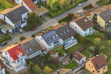 Oblique view of On the mountain in the district Grünwettersbach in Karlsruhe in the state Baden-Wuerttemberg, Germany
