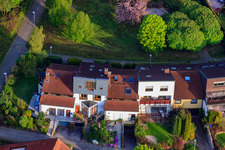 Aerial photograpy of Trollingerstr in the district Stupferich in Karlsruhe in the state Baden-Wuerttemberg, Germany