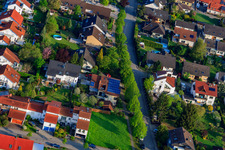 Aerial view of Ruländerstr in the district Stupferich in Karlsruhe in the state Baden-Wuerttemberg, Germany