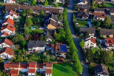 Aerial photograpy of Ruländerstr in the district Stupferich in Karlsruhe in the state Baden-Wuerttemberg, Germany