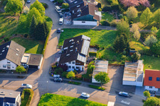 Drone image of Rieslingstr in the district Stupferich in Karlsruhe in the state Baden-Wuerttemberg, Germany