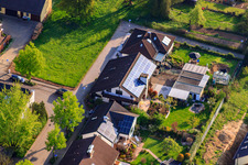 Stutenpferchstr in the district Stupferich in Karlsruhe in the state Baden-Wuerttemberg, Germany from the plane