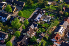 Bird's eye view of Stutenpferchstr in the district Stupferich in Karlsruhe in the state Baden-Wuerttemberg, Germany