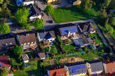 Drone image of Stutenpferchstr in the district Stupferich in Karlsruhe in the state Baden-Wuerttemberg, Germany