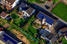 Aerial photograpy of Stutenpferchstr in the district Stupferich in Karlsruhe in the state Baden-Wuerttemberg, Germany