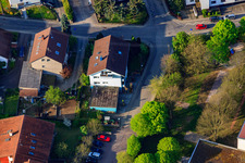 Gänsbergstr in the district Stupferich in Karlsruhe in the state Baden-Wuerttemberg, Germany out of the air