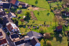 Enzianstr in the district Stupferich in Karlsruhe in the state Baden-Wuerttemberg, Germany out of the air