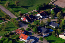 Traminerstr in the district Stupferich in Karlsruhe in the state Baden-Wuerttemberg, Germany from a drone