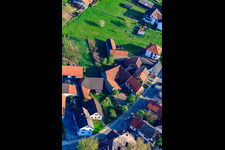 Kleinsteinbacher Straße in the district Stupferich in Karlsruhe in the state Baden-Wuerttemberg, Germany out of the air