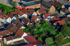 Thomashofstr in the district Stupferich in Karlsruhe in the state Baden-Wuerttemberg, Germany out of the air