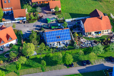 Gerbera Street in the district Stupferich in Karlsruhe in the state Baden-Wuerttemberg, Germany from above