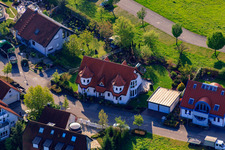 Aerial view of Gerbera Street in the district Stupferich in Karlsruhe in the state Baden-Wuerttemberg, Germany
