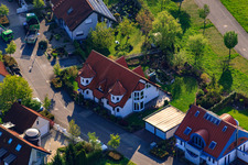 Aerial photograpy of Gerbera Street in the district Stupferich in Karlsruhe in the state Baden-Wuerttemberg, Germany