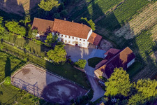 Aerial view of Altmühle in Minfeld in the state Rhineland-Palatinate, Germany