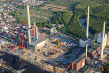 EnBW new coal-fired power plant on the Rhine in the district Daxlanden in Karlsruhe in the state Baden-Wuerttemberg, Germany