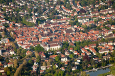 Aerial view of Ettlingen Castle in Ettlingen in the state Baden-Wuerttemberg, Germany