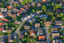 Aerial view of Schauinslandstraße in the district Völkersbach in Malsch in the state Baden-Wuerttemberg, Germany
