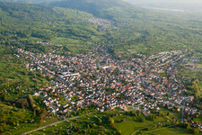 Malsch in the state Baden-Wuerttemberg, Germany from the drone perspective