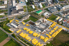 Aerial view of Ytong factory in Malsch in the state Baden-Wuerttemberg, Germany