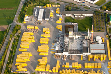 Aerial photograpy of Building Materials and logistics center Bau- and Projektmanagement Sued GmbH - Ytong Bausatzhaus Partner in Malsch in the state Baden-Wurttemberg, Germany