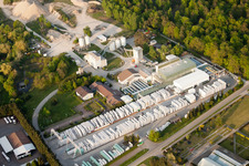 H+H Kalksandstein GmbH in Durmersheim in the state Baden-Wuerttemberg, Germany from above