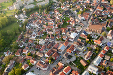 Main Street St. Dionysius in Durmersheim in the state Baden-Wuerttemberg, Germany