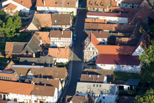 Main street from the east in Dierbach in the state Rhineland-Palatinate, Germany