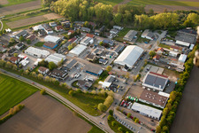 Zeppelinstr commercial area in the district Würmersheim in Durmersheim in the state Baden-Wuerttemberg, Germany