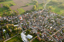 Elementary school, cemetery in the district Würmersheim in Durmersheim in the state Baden-Wuerttemberg, Germany