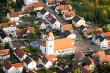 Sacred Heart Church from the northwest in the district Würmersheim in Durmersheim in the state Baden-Wuerttemberg, Germany