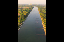 Rhine to the north in Au am Rhein in the state Baden-Wuerttemberg, Germany