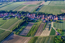 Aerial view of Village from the north in Vollmersweiler in the state Rhineland-Palatinate, Germany