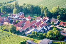 Aerial photograpy of Village from the north in Vollmersweiler in the state Rhineland-Palatinate, Germany