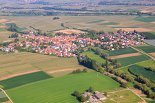 Village view from the west in Insheim in the state Rhineland-Palatinate, Germany