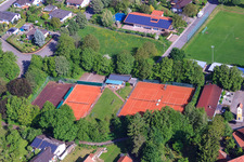 Tennis court of the Tennis Club Mörzheim eV in the district Mörzheim in Landau in der Pfalz in the state Rhineland-Palatinate, Germany