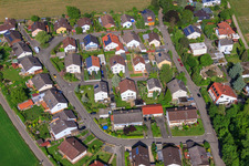 Aerial photograpy of At the large garden in the district Mörzheim in Landau in der Pfalz in the state Rhineland-Palatinate, Germany