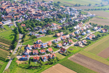 Oblique view of New development area Im Erbsenfeld in the district Mörzheim in Landau in der Pfalz in the state Rhineland-Palatinate, Germany