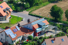 In the sentence in the district Mörzheim in Landau in der Pfalz in the state Rhineland-Palatinate, Germany viewn from the air