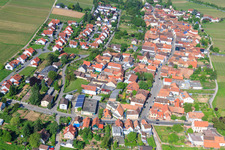 Village view from the east in the district Wollmesheim in Landau in der Pfalz in the state Rhineland-Palatinate, Germany