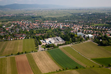 Aerial photograpy of Wollmesheimer Höhe, Hofmeister-Brot GmbH in Landau in der Pfalz in the state Rhineland-Palatinate, Germany