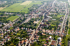 District Queichheim in Landau in der Pfalz in the state Rhineland-Palatinate, Germany from a drone