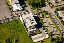 District Queichheim in Landau in der Pfalz in the state Rhineland-Palatinate, Germany from above