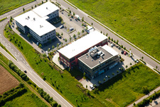 District Queichheim in Landau in der Pfalz in the state Rhineland-Palatinate, Germany seen from above