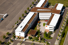 Drone recording of District Queichheim in Landau in der Pfalz in the state Rhineland-Palatinate, Germany