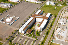 District Queichheim in Landau in der Pfalz in the state Rhineland-Palatinate, Germany seen from a drone