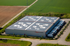 Aerial photograpy of Queichheim in Landau in der Pfalz in the state Rhineland-Palatinate, Germany